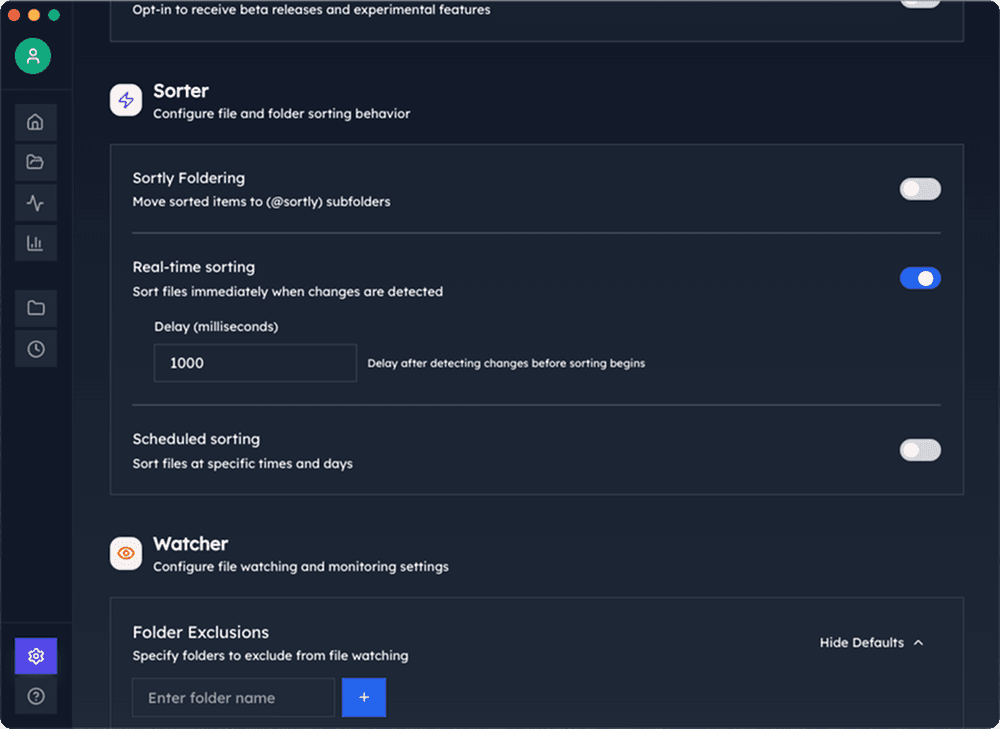 Sortly Directories Interface